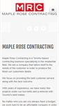 Mobile Screenshot of maplerosecontracting.com