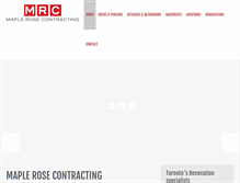 Tablet Screenshot of maplerosecontracting.com